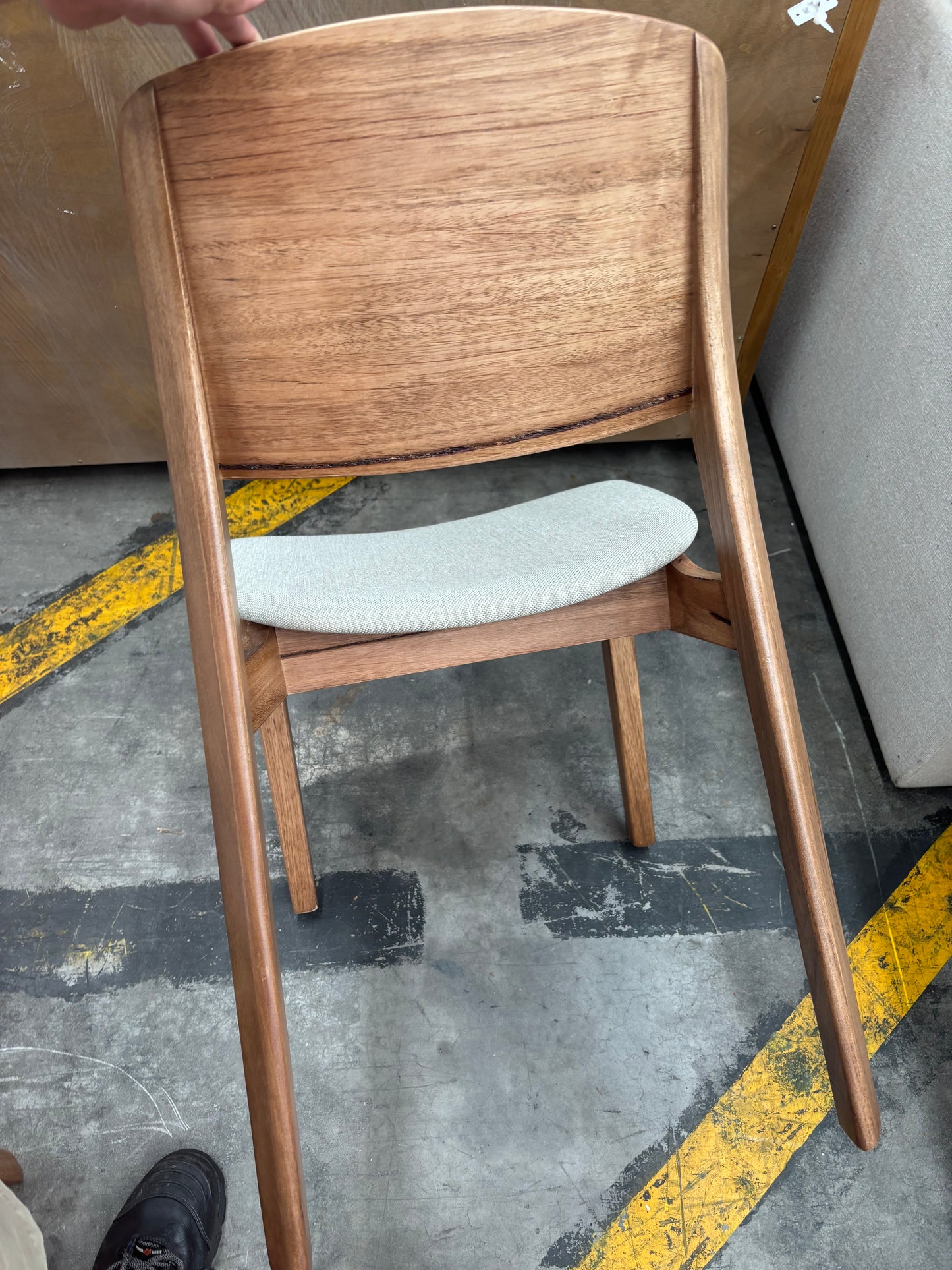 NZ PRZ20135 x2 Bowral Dining Chair Natural/Light Grey