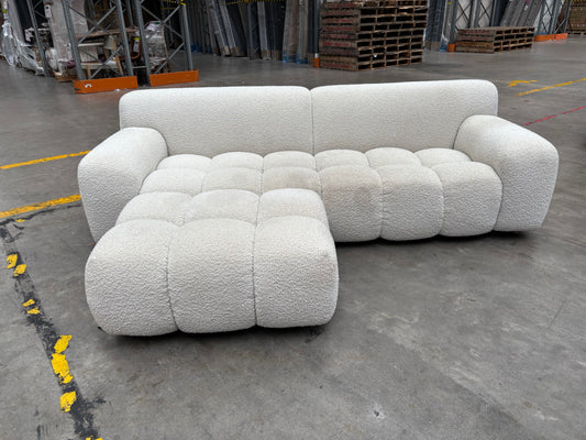 NZ CLZ20309 Aero Sofa 3S & Ottoman Jacquard Boucle Cream
