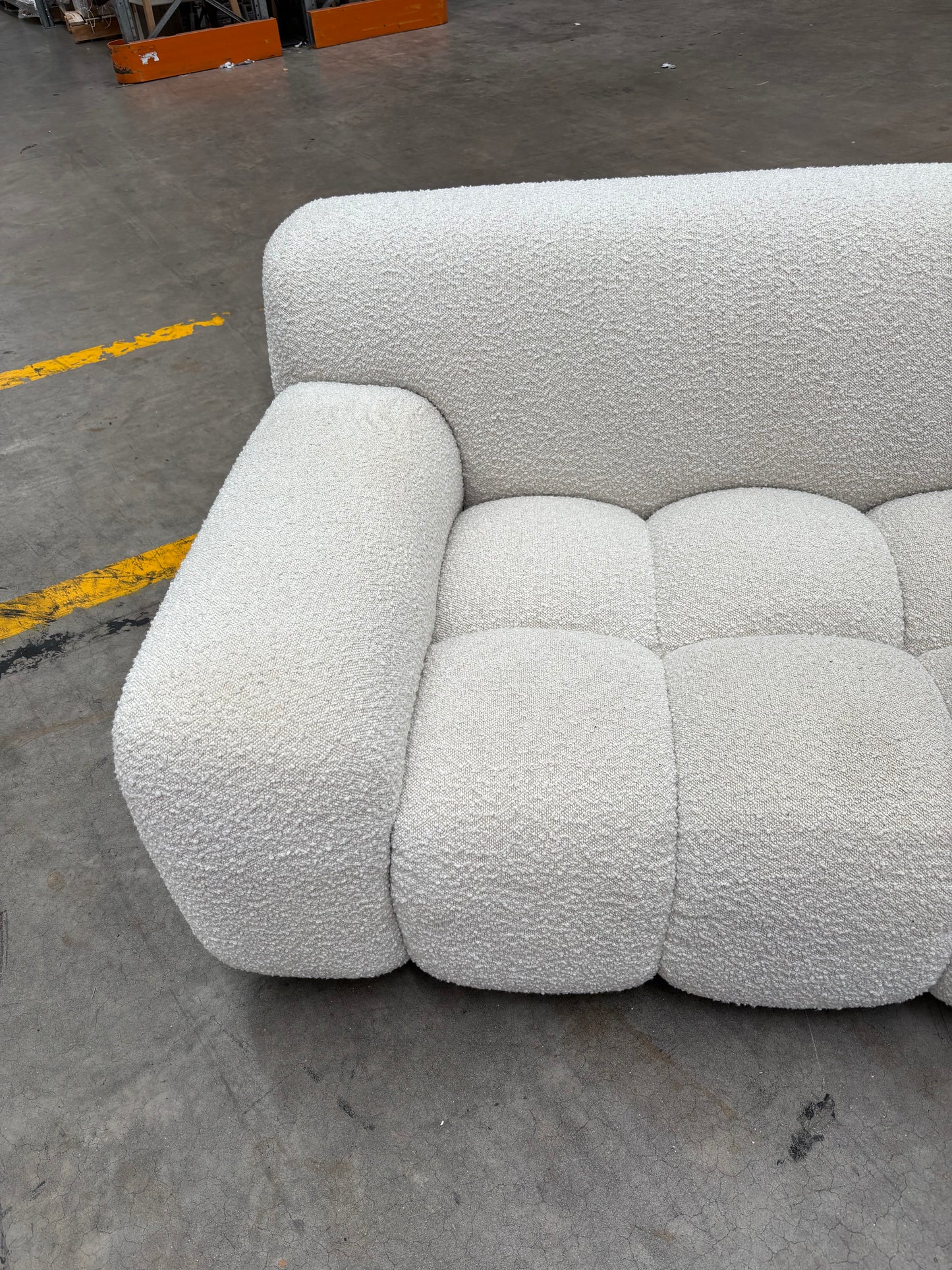 NZ CLZ20309 Aero Sofa 3S & Ottoman Jacquard Boucle Cream