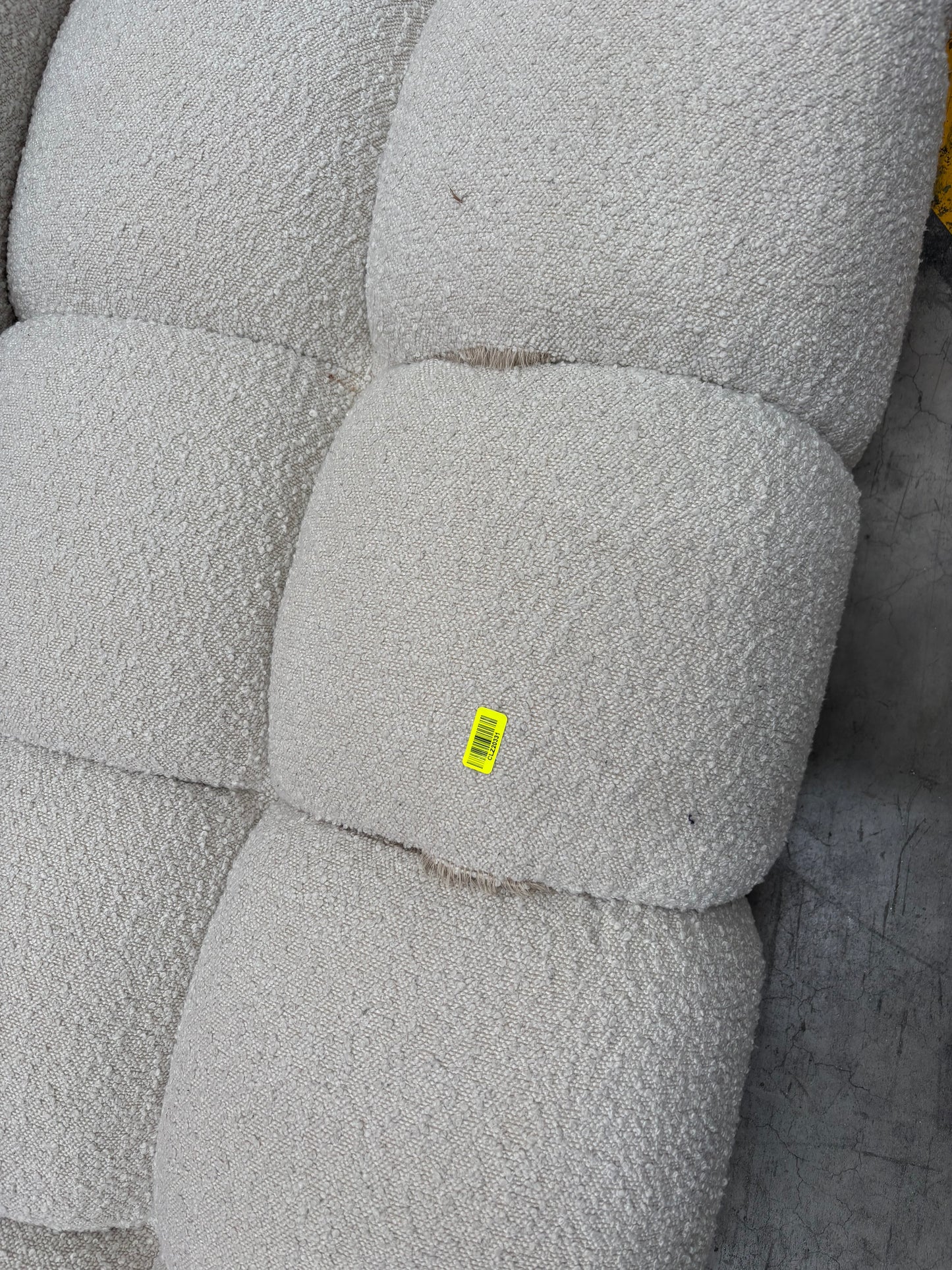 NZ CLZ20331 Aero Sofa 3S Jacquard Boucle Cream