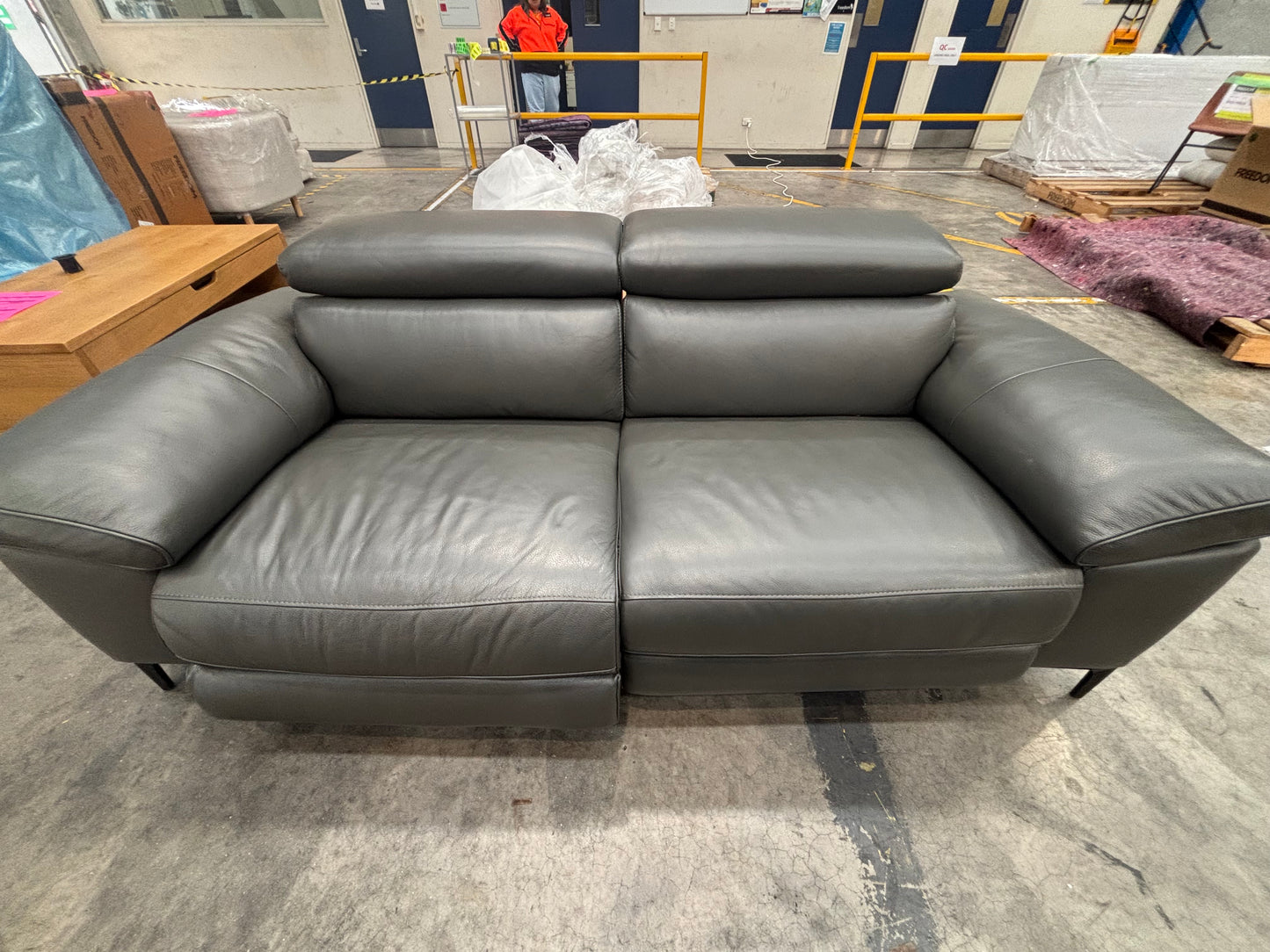 NZ CLZ20075 Cora Battery Recliner Sofa 3S Torello Charcoal (2 motion)