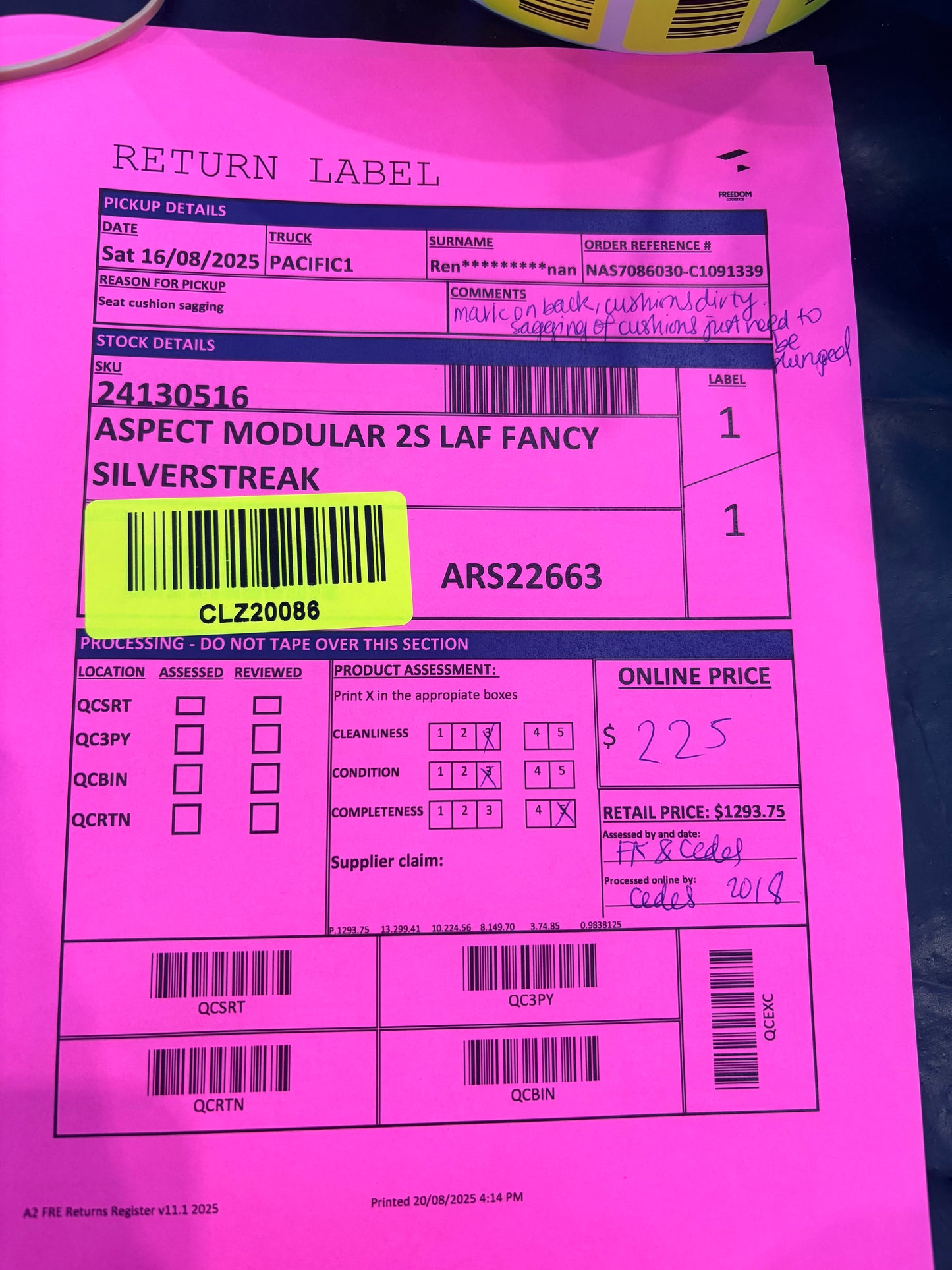 NZ PRZ20076 4pc Aspect Modular Set Fancy Silverstreak