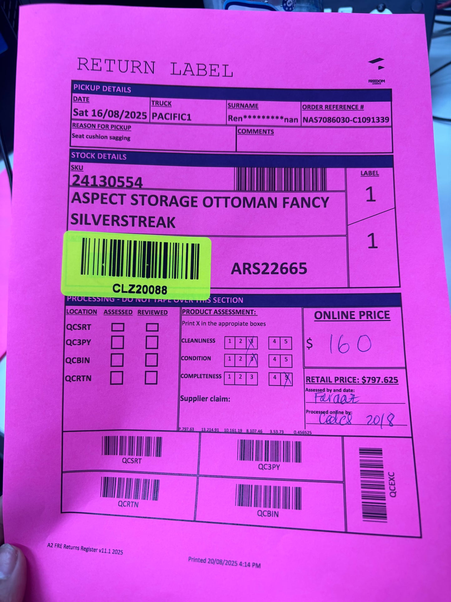 NZ PRZ20076 4pc Aspect Modular Set Fancy Silverstreak