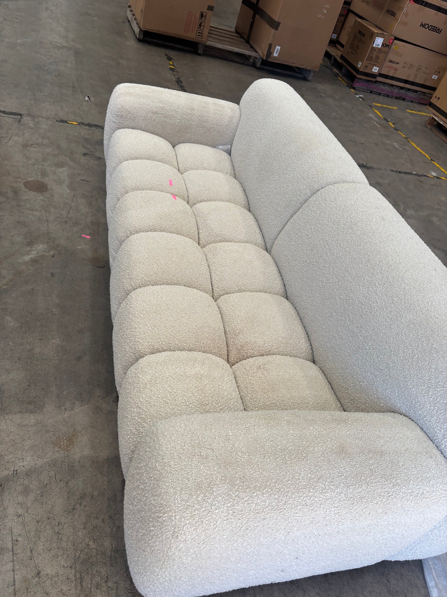 NZ CLZ20090 Aero Sofa 3S Jacquard Boucle Cream