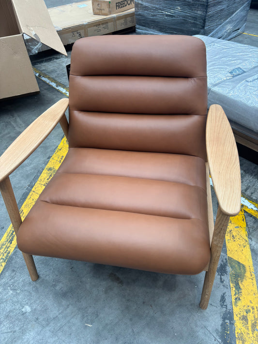 NZ CLZ20093 Osteria Occasional Chair Oak Frame A Line Saddle