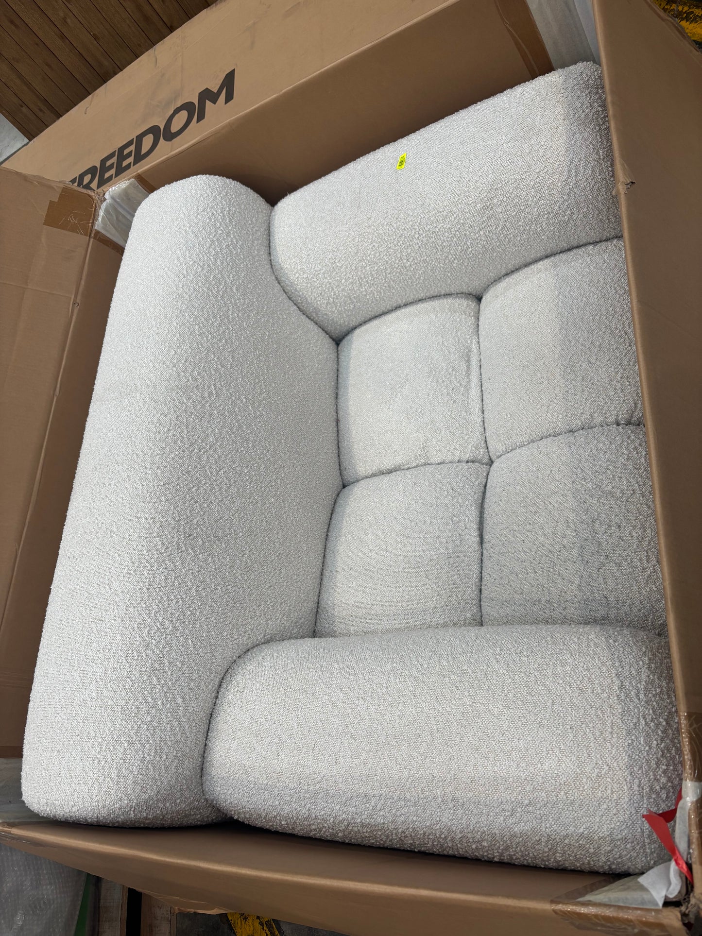 NZ CLZ20109 Aero Armchair Jacquard Boucle Cream