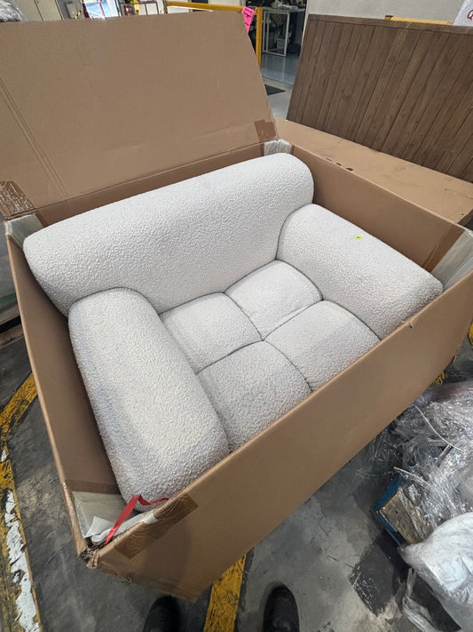 NZ CLZ20109 Aero Armchair Jacquard Boucle Cream