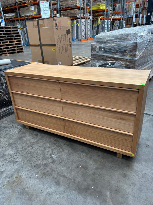NZ CLZ20116 Mornington Dresser 6 Drawer Natural