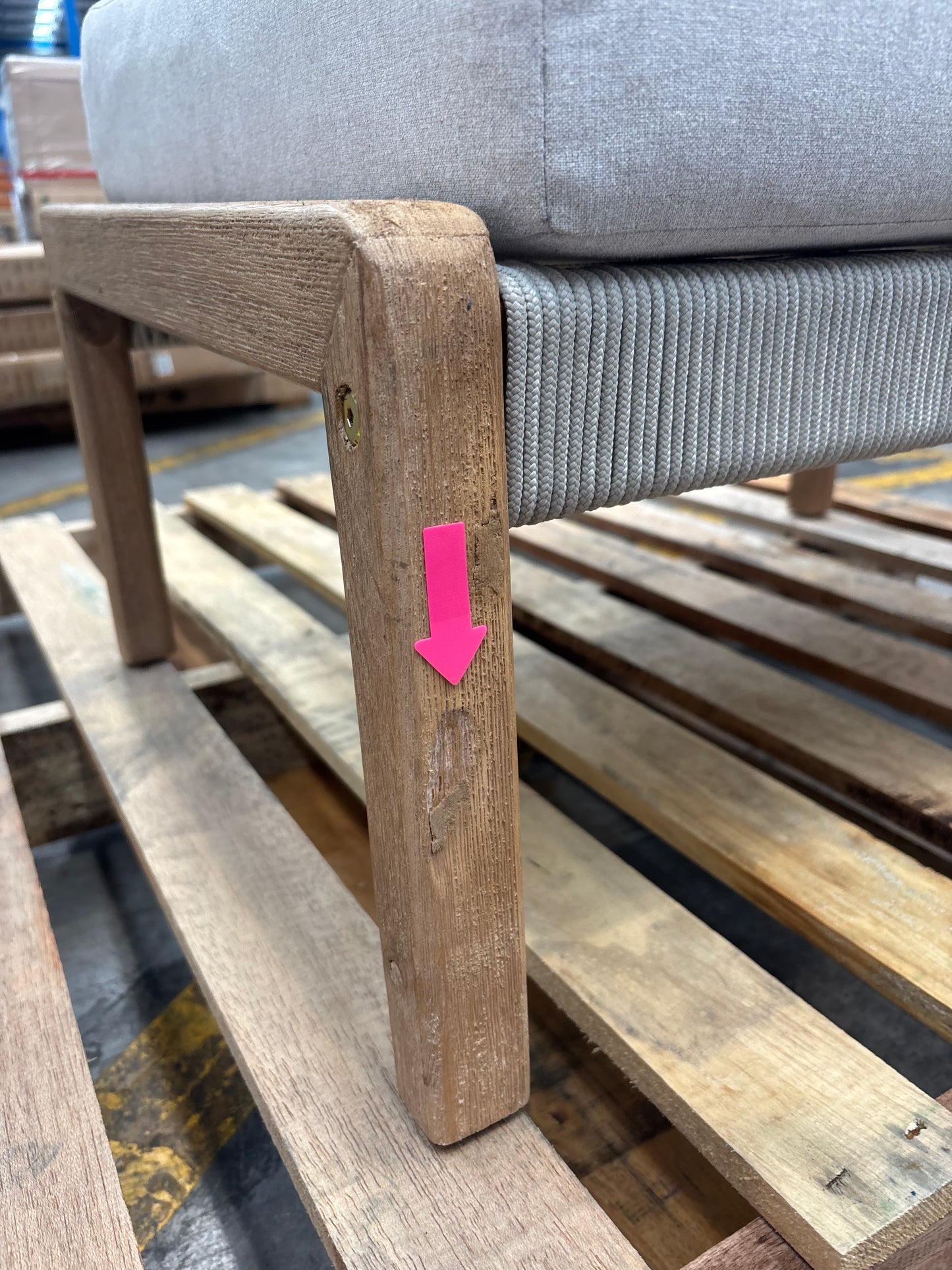 NZ CLZ20117 Le Vent Outdoor Ottoman Acacia Natural