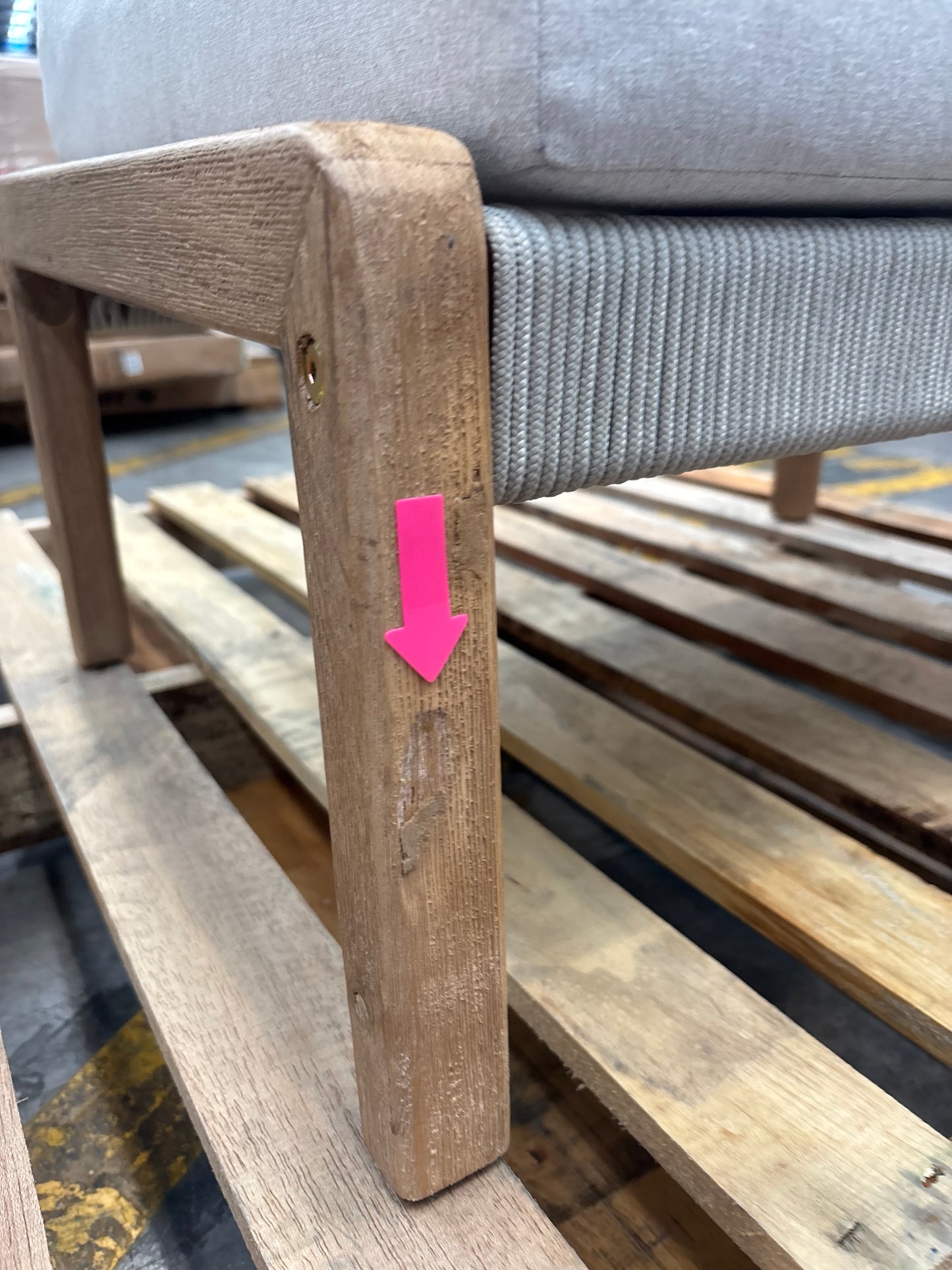 NZ CLZ20117 Le Vent Outdoor Ottoman Acacia Natural