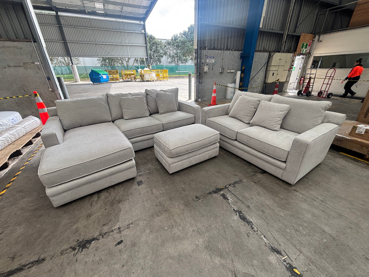 NZ PRZ20050 Addison 4pc Sofa Set Helio Oyster