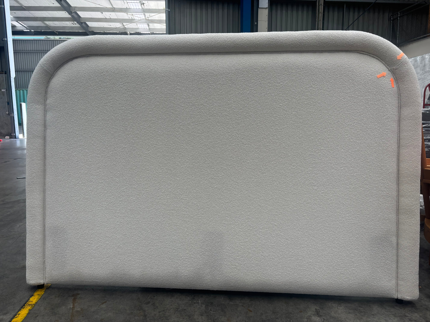 NZ PRZ20049 Audrey Bolster Edge (Headboard Only Queen) Fontaine Oat