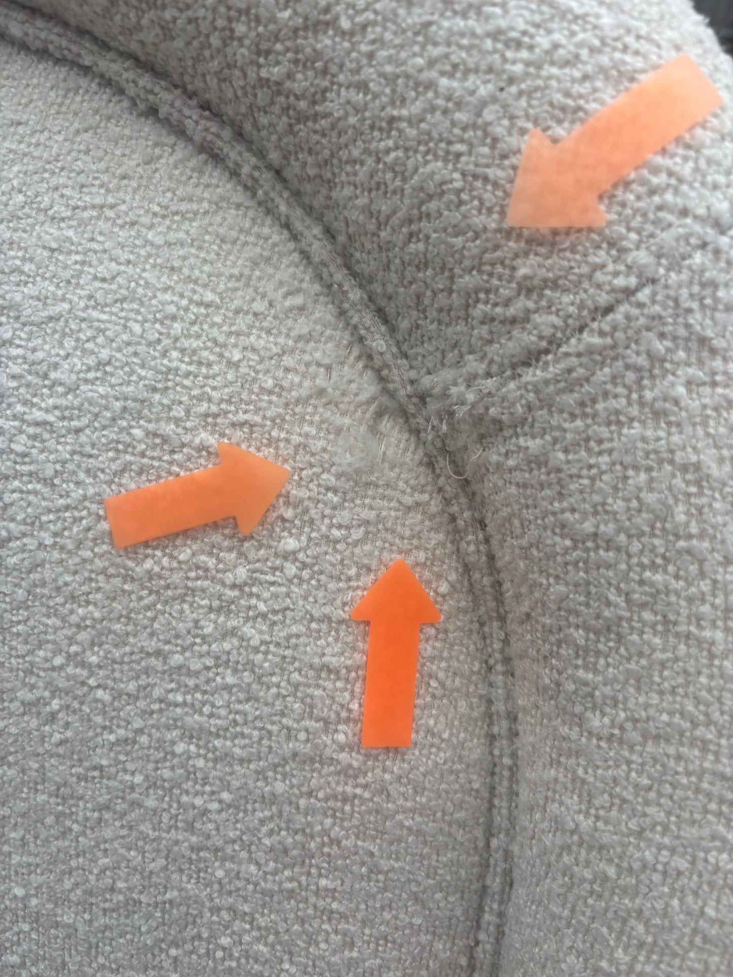 NZ PRZ20049 Audrey Bolster Edge (Headboard Only Queen) Fontaine Oat