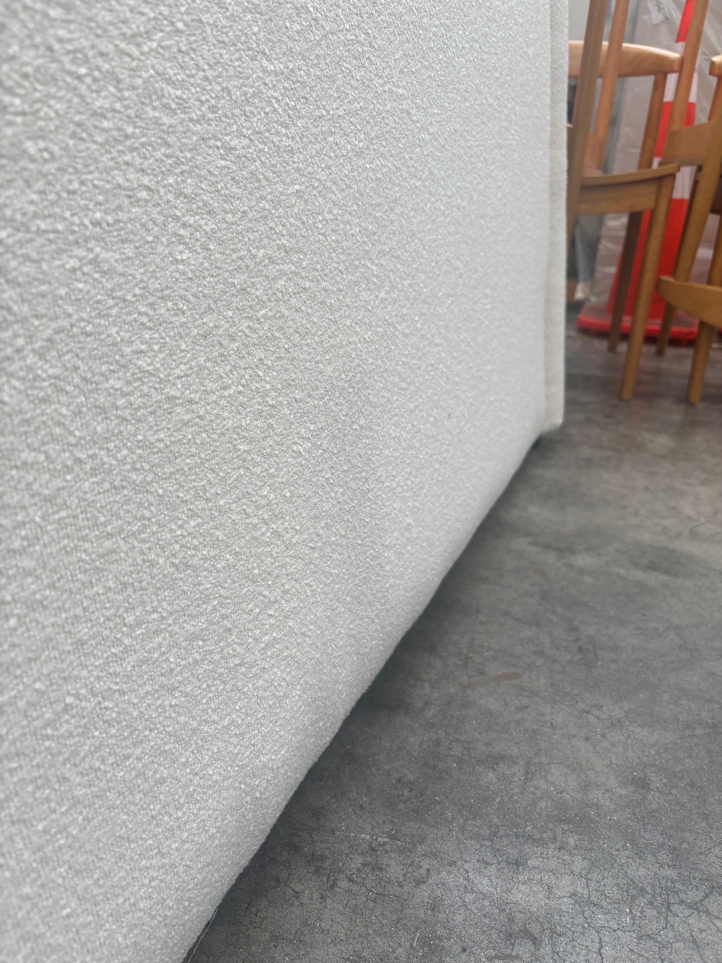 NZ PRZ20049 Audrey Bolster Edge (Headboard Only Queen) Fontaine Oat