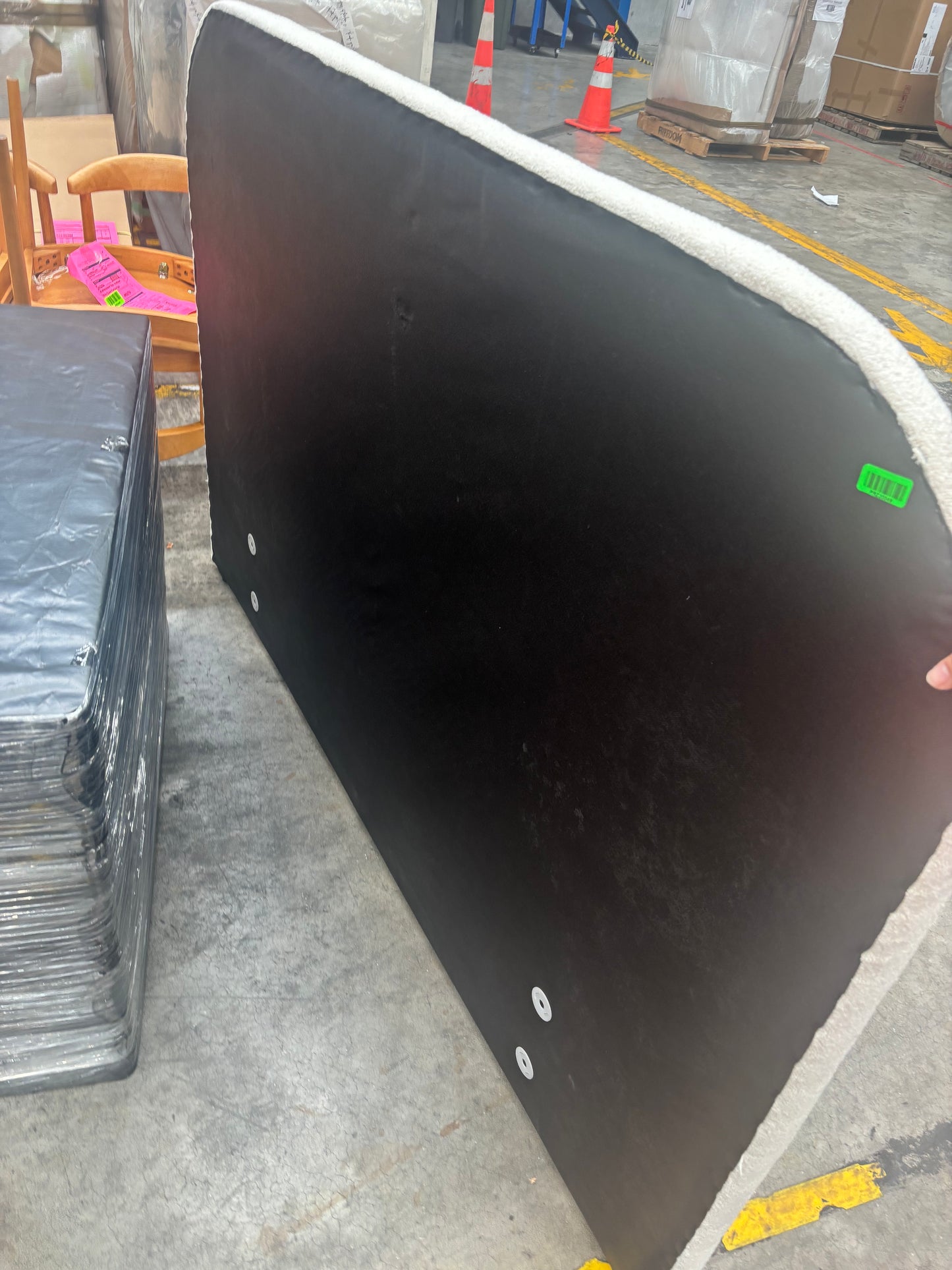 NZ PRZ20049 Audrey Bolster Edge (Headboard Only Queen) Fontaine Oat