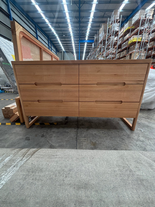 NZ CLZ20151 Klara Dresser 6 Drawer Natural