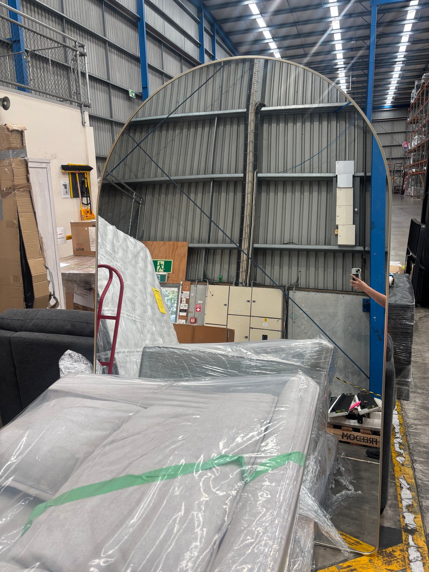 NZ CLZ20143 Hubert Floor Mirror 215cm Brushed Brass