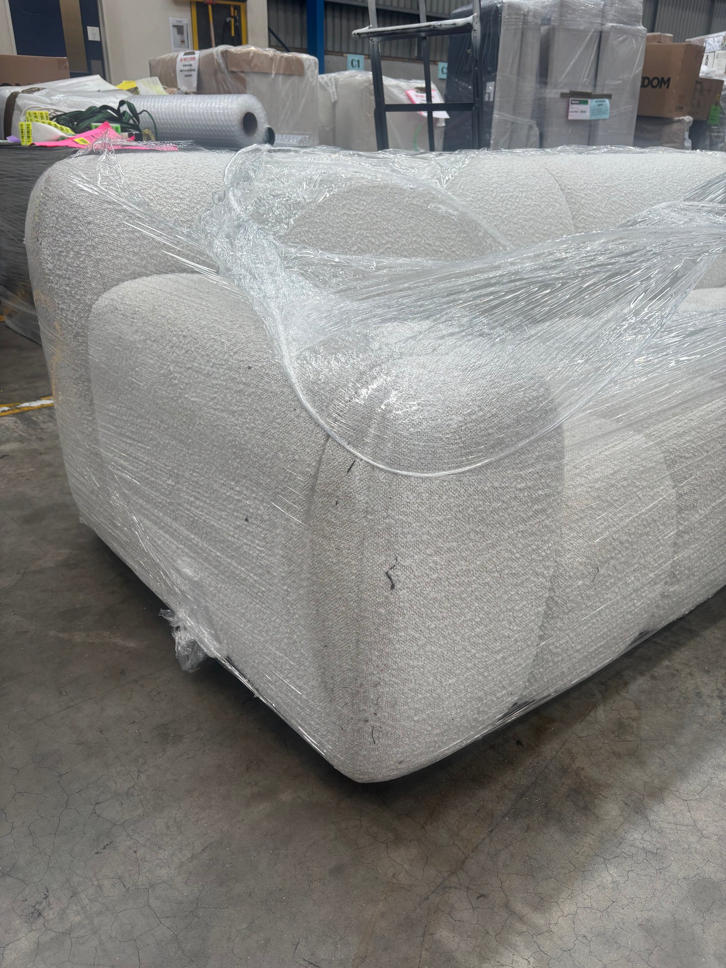 NZ CLZ20155 Aero Sofa 3S Jacquard Boucle Cream