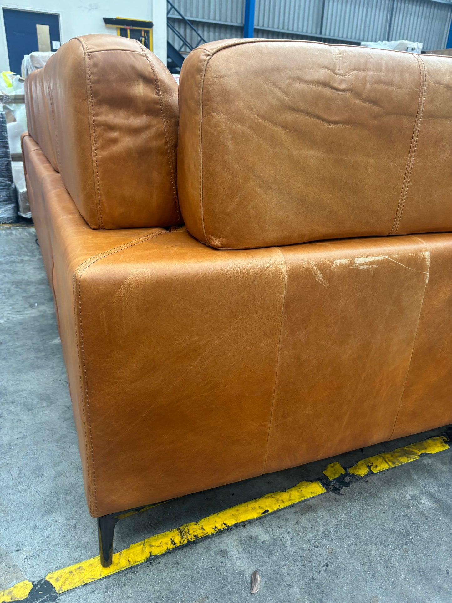 NZ CLZ20157 Connery Recliner Modular 2pc Set Benz Saddle