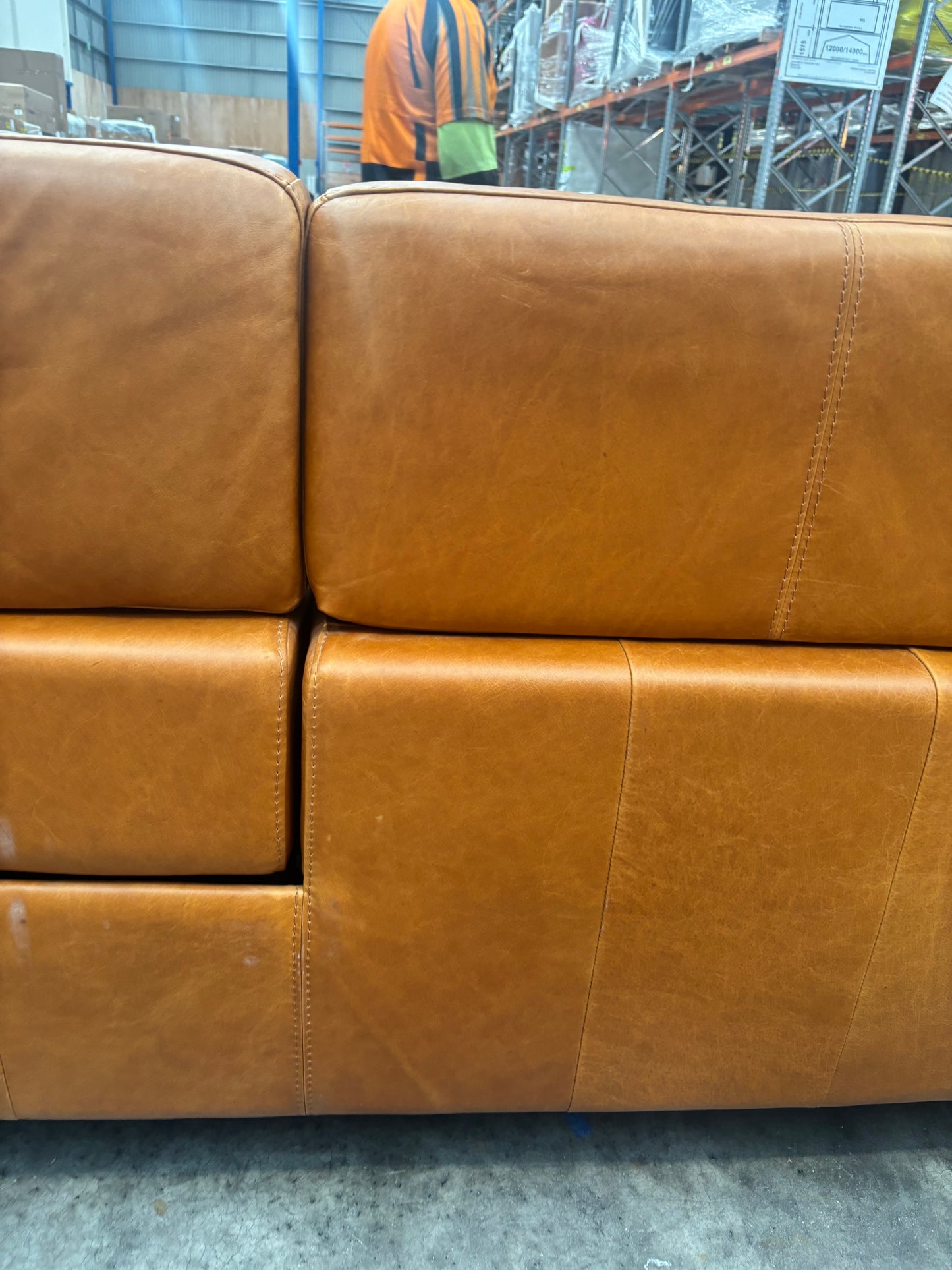 NZ CLZ20157 Connery Recliner Modular 2pc Set Benz Saddle