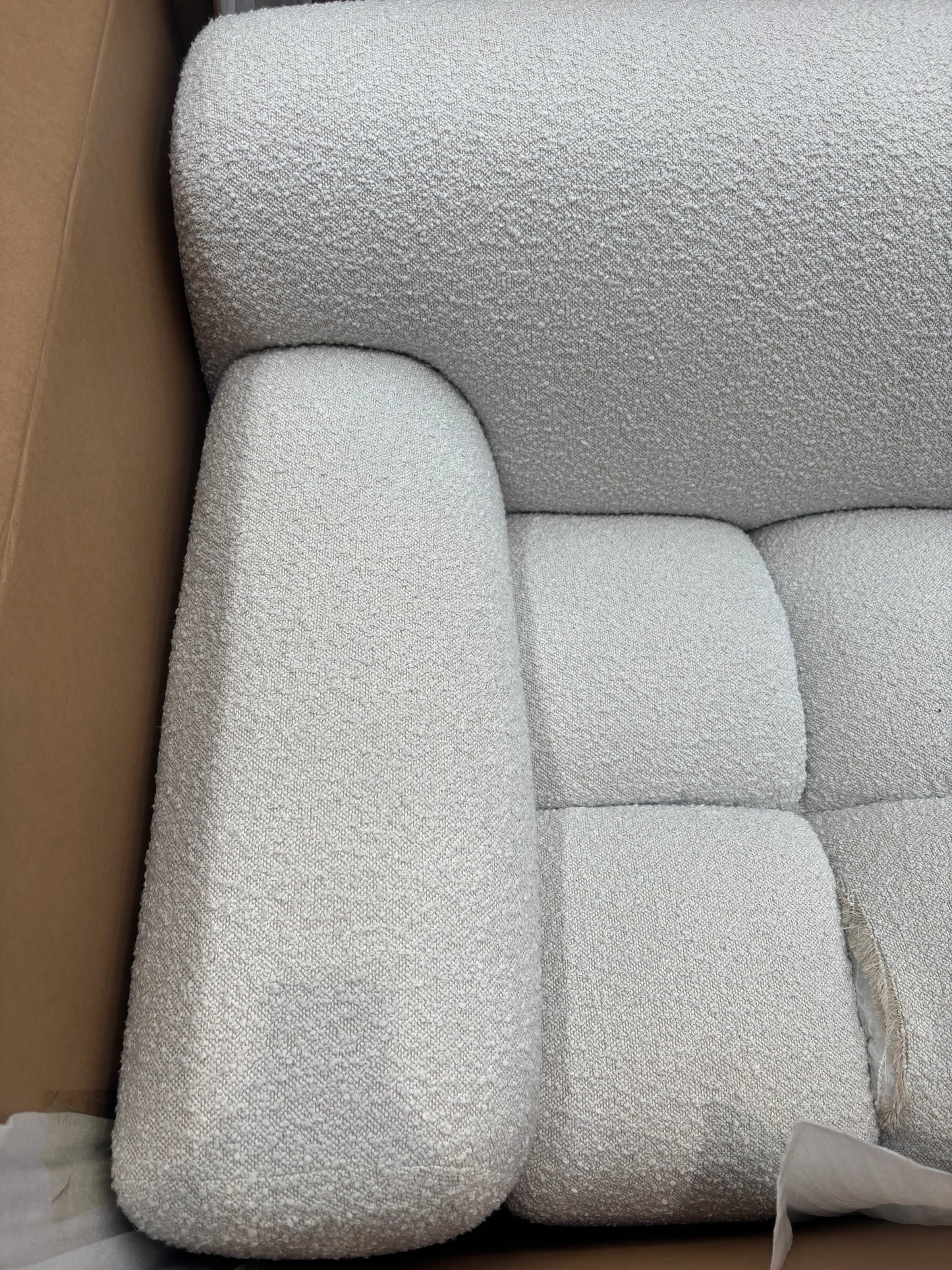 NZ CLZ20159 Aero Sofa 3S Jacquard Boucle Cream