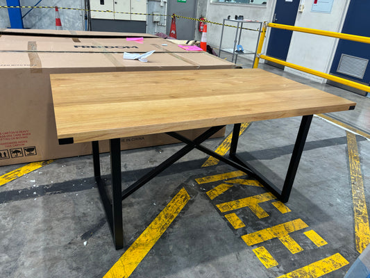 NZ PRZ20067 Alps Dining Table 160x90cm Natural/Black