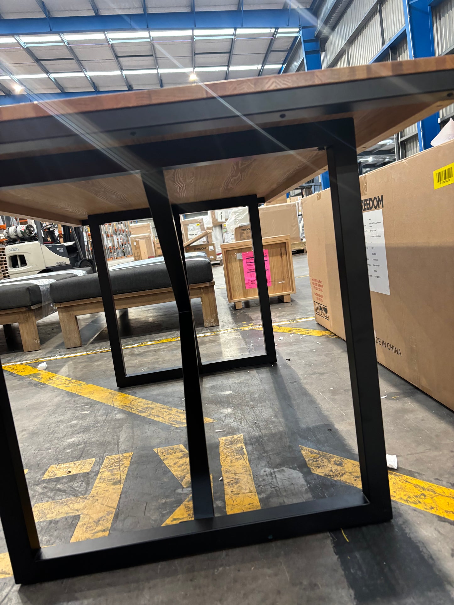 NZ PRZ20067 Alps Dining Table 160x90cm Natural/Black