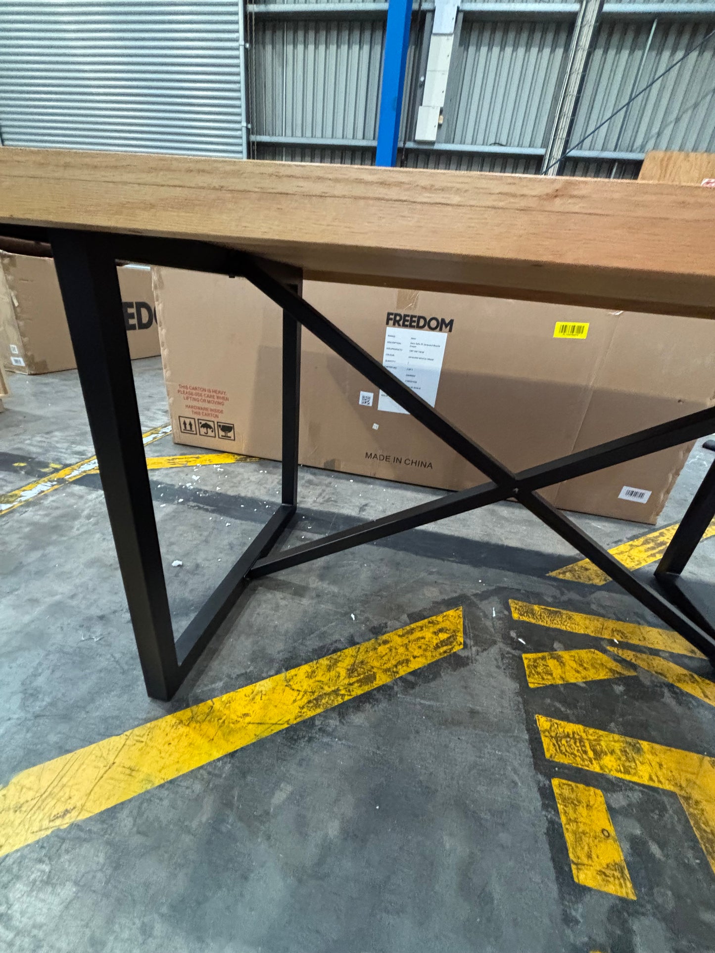 NZ PRZ20067 Alps Dining Table 160x90cm Natural/Black