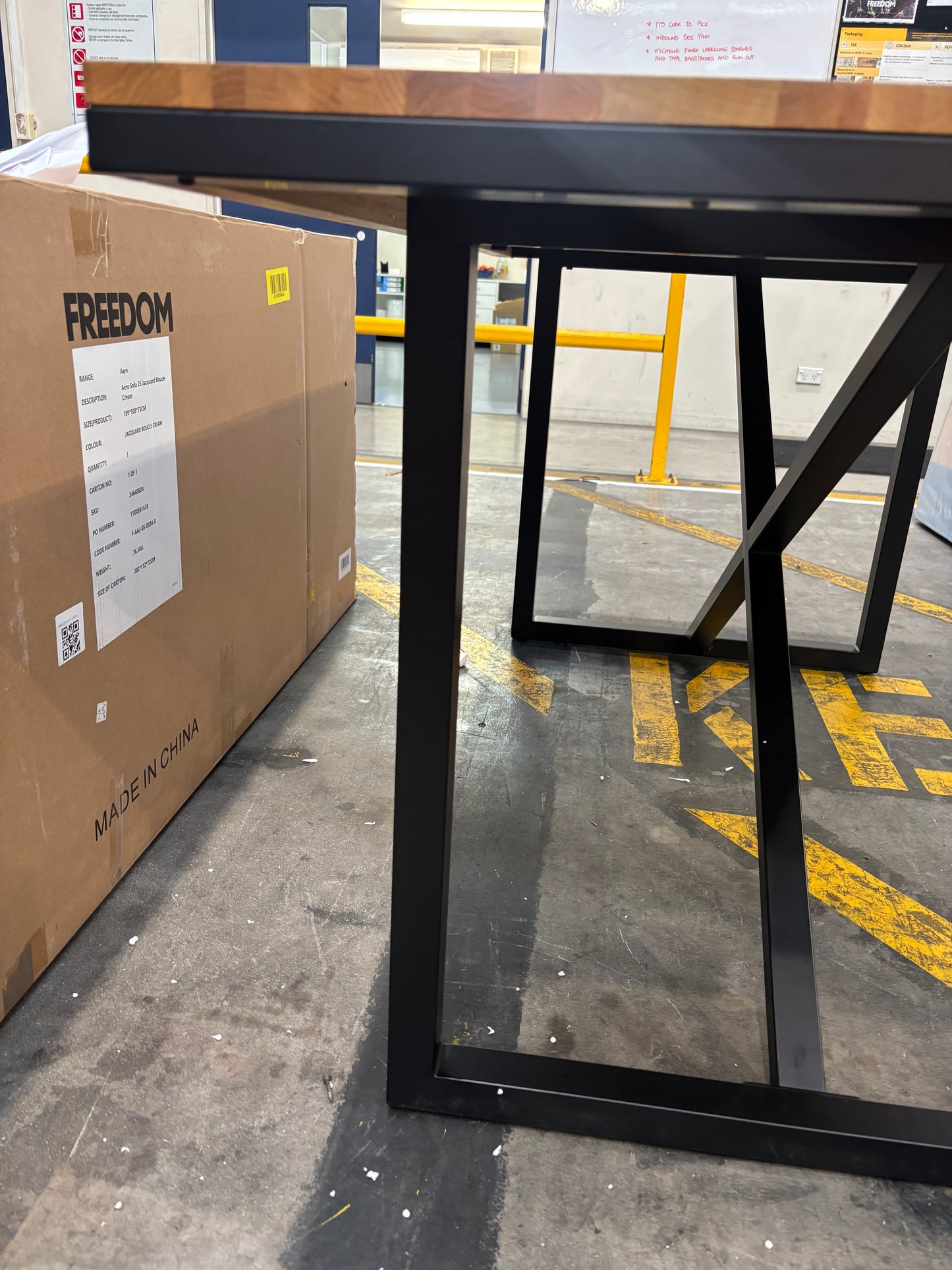 NZ PRZ20067 Alps Dining Table 160x90cm Natural/Black