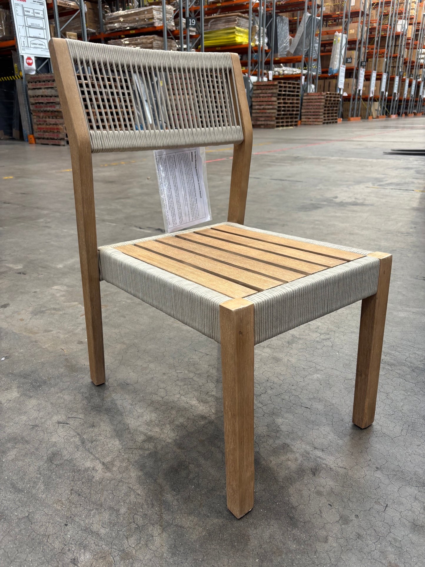 NZ CLZ20174 Le Vent Outdoor Dining Chair - Armless