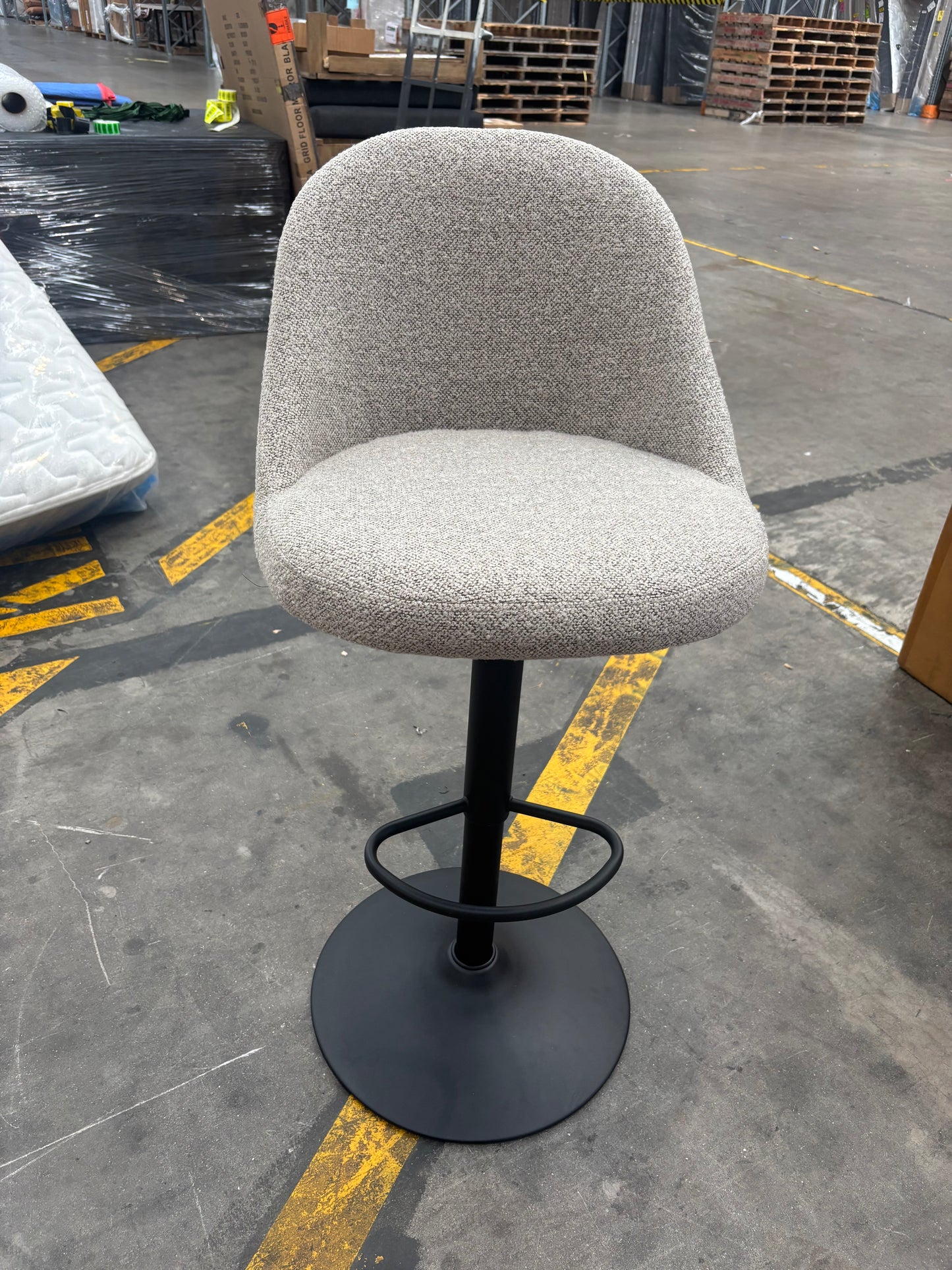 NZ PRZ20081 Selena Counter Stool Crush Light Grey