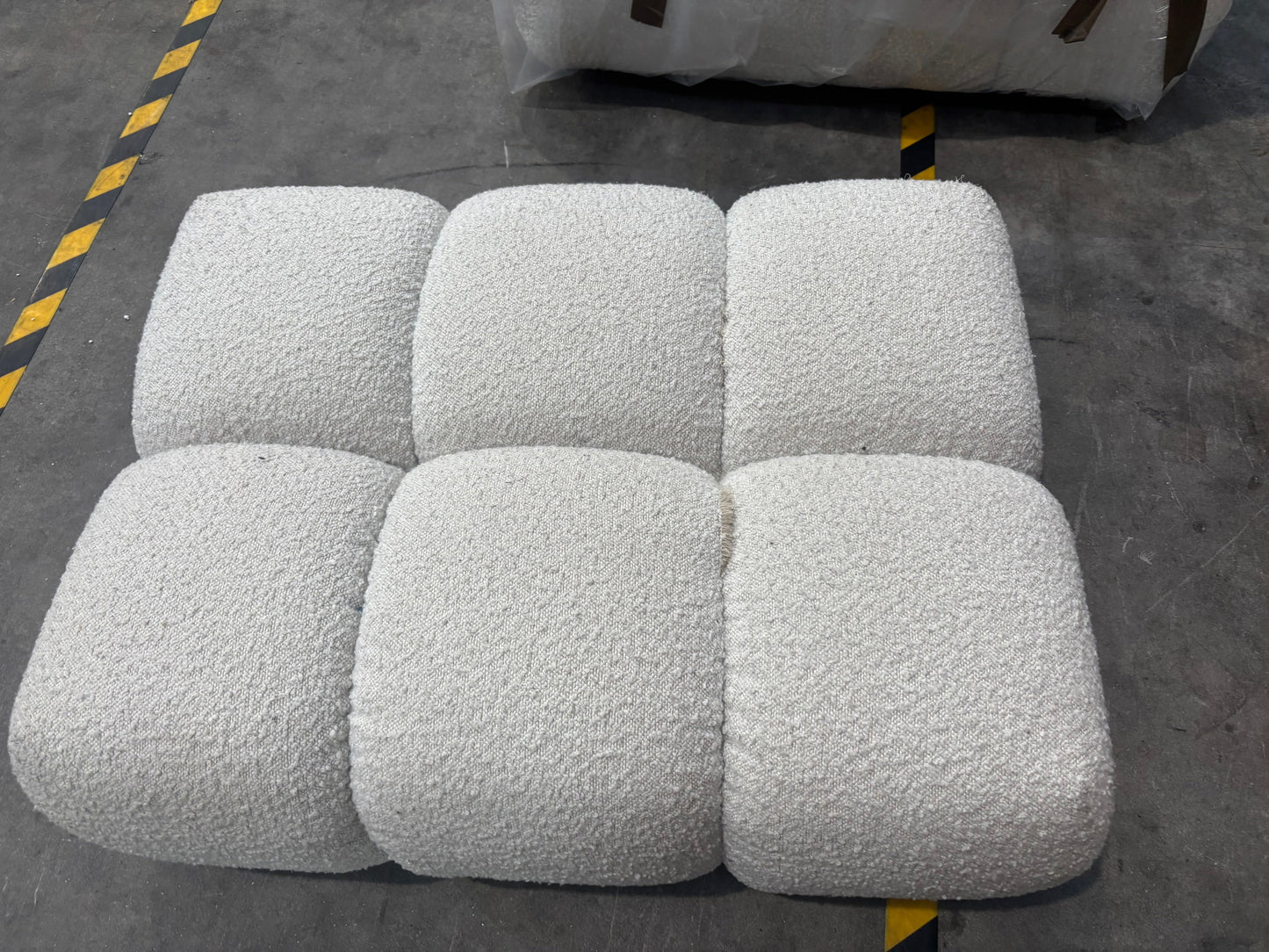 NZ CLZ20197 Aero Ottoman Jacquard Boucle Cream