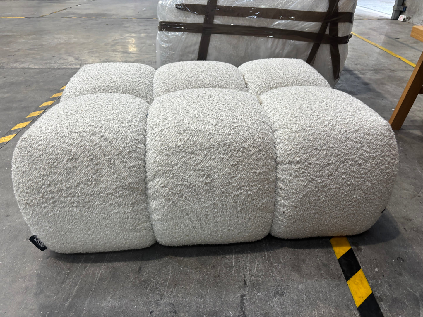 NZ CLZ20197 Aero Ottoman Jacquard Boucle Cream