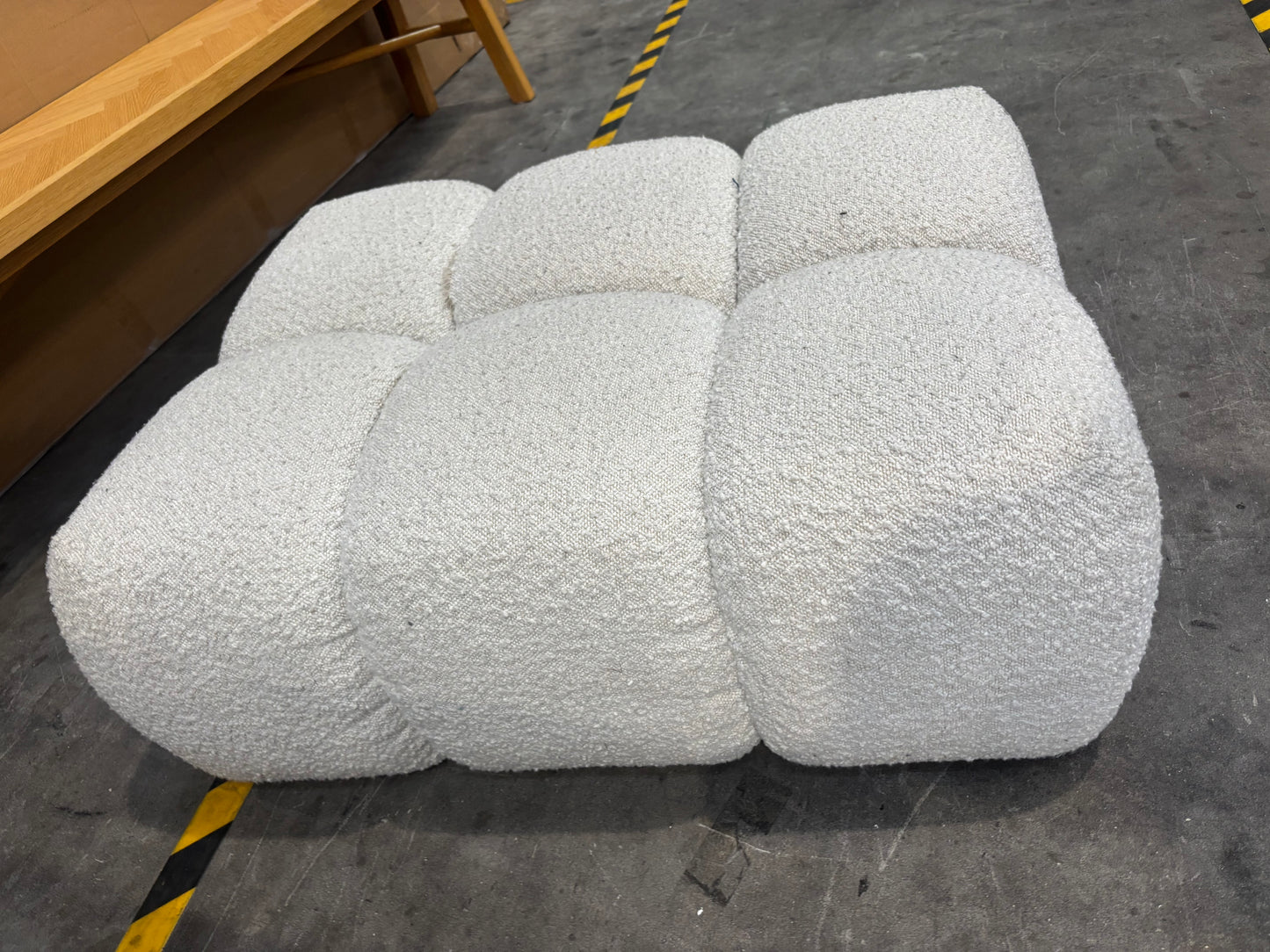 NZ CLZ20197 Aero Ottoman Jacquard Boucle Cream