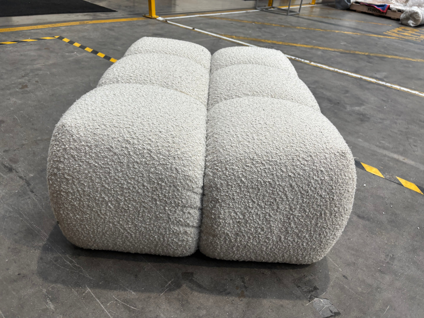 NZ CLZ20197 Aero Ottoman Jacquard Boucle Cream