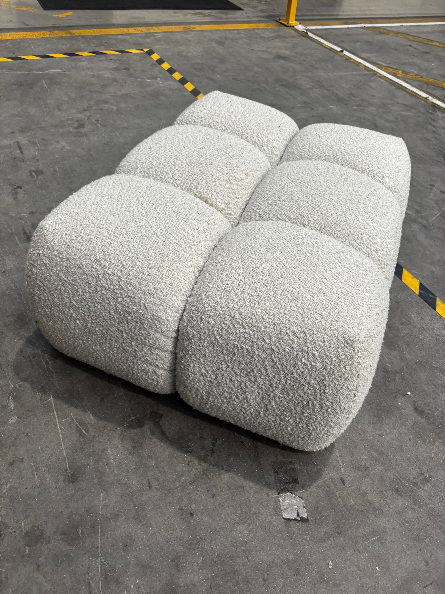 NZ CLZ20197 Aero Ottoman Jacquard Boucle Cream