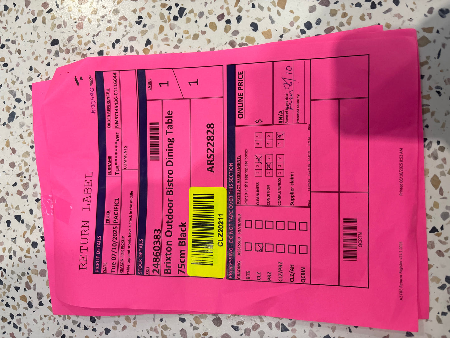 NZ CLZ20211 Brixton Outdoor Bistro Dining Table & 2x Biscay Stools