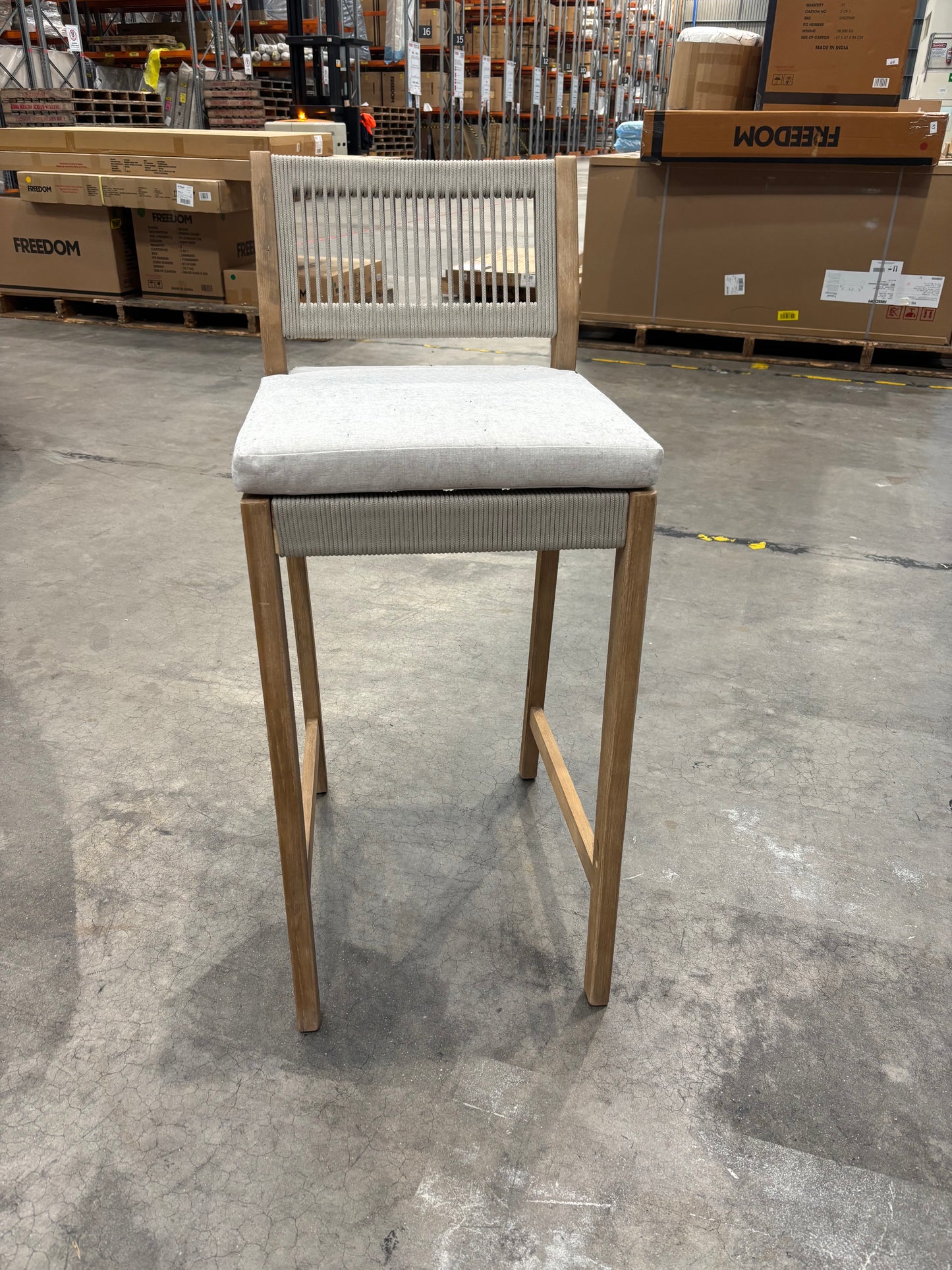 NZ CLZ20215 Le Vent Outdoor Bar Stool - Armless Acacia Natural