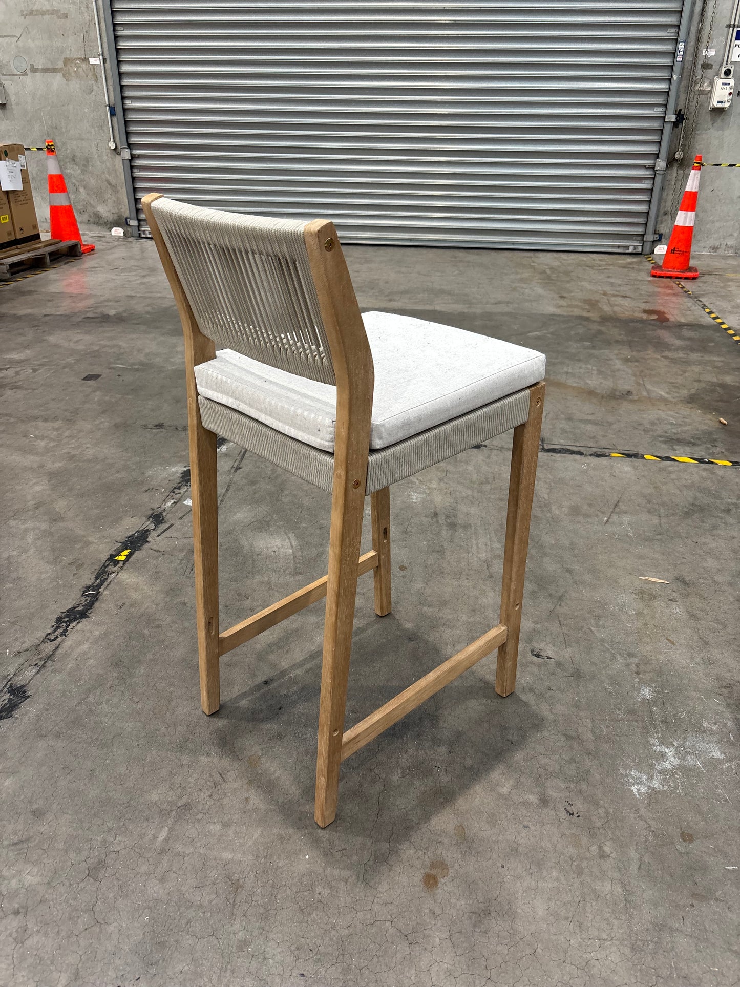 NZ CLZ20215 Le Vent Outdoor Bar Stool - Armless Acacia Natural