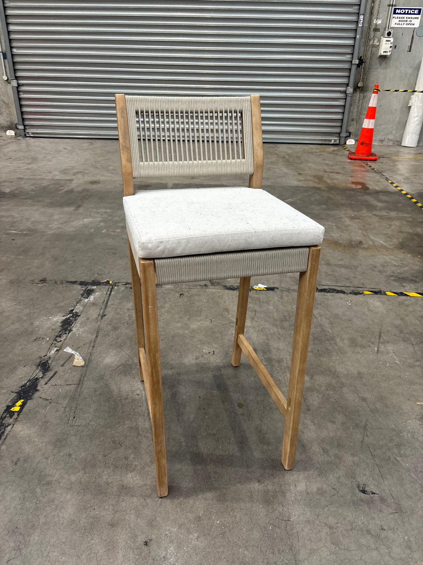 NZ CLZ20215 Le Vent Outdoor Bar Stool - Armless Acacia Natural