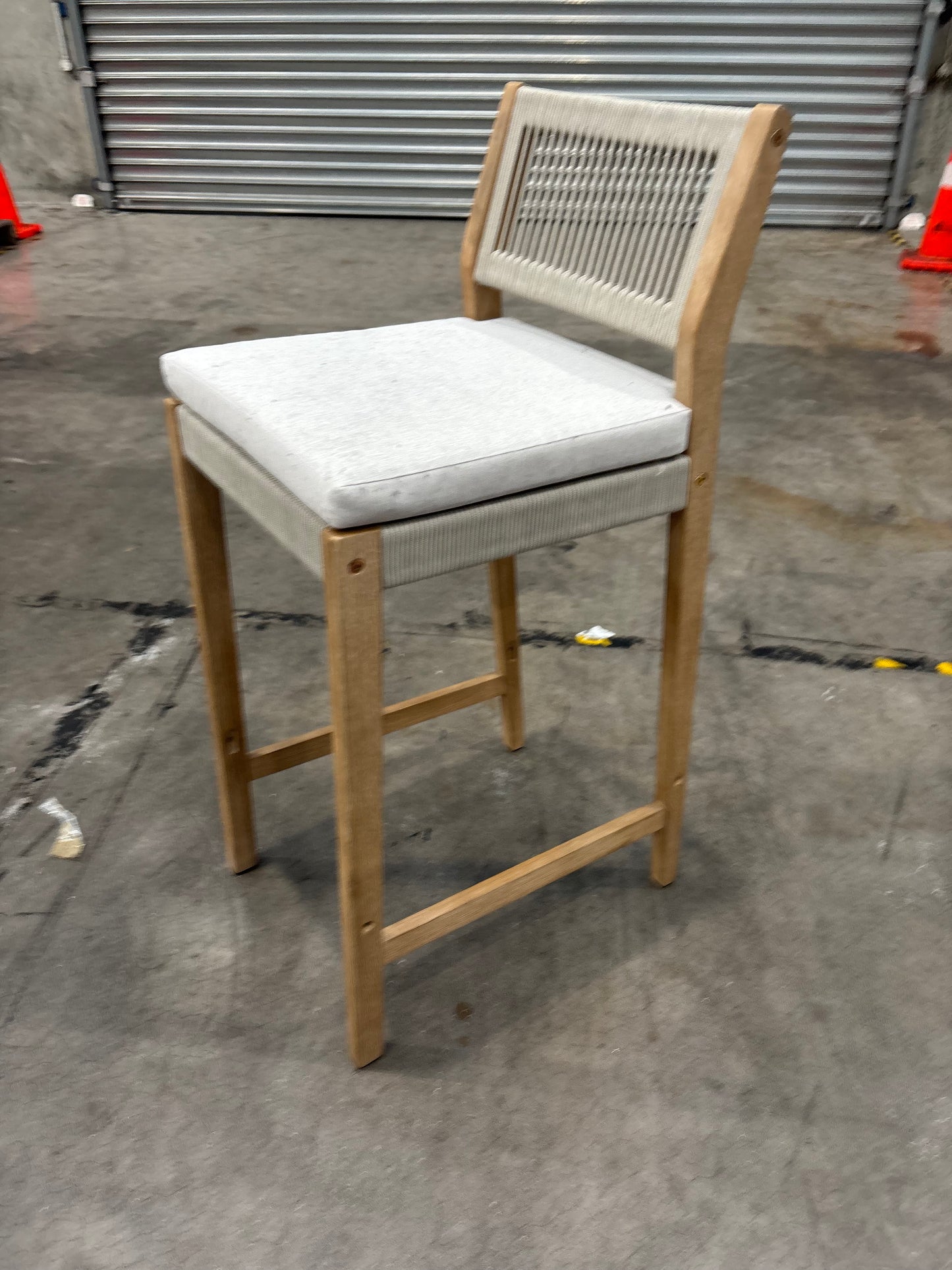 NZ CLZ20215 Le Vent Outdoor Bar Stool - Armless Acacia Natural