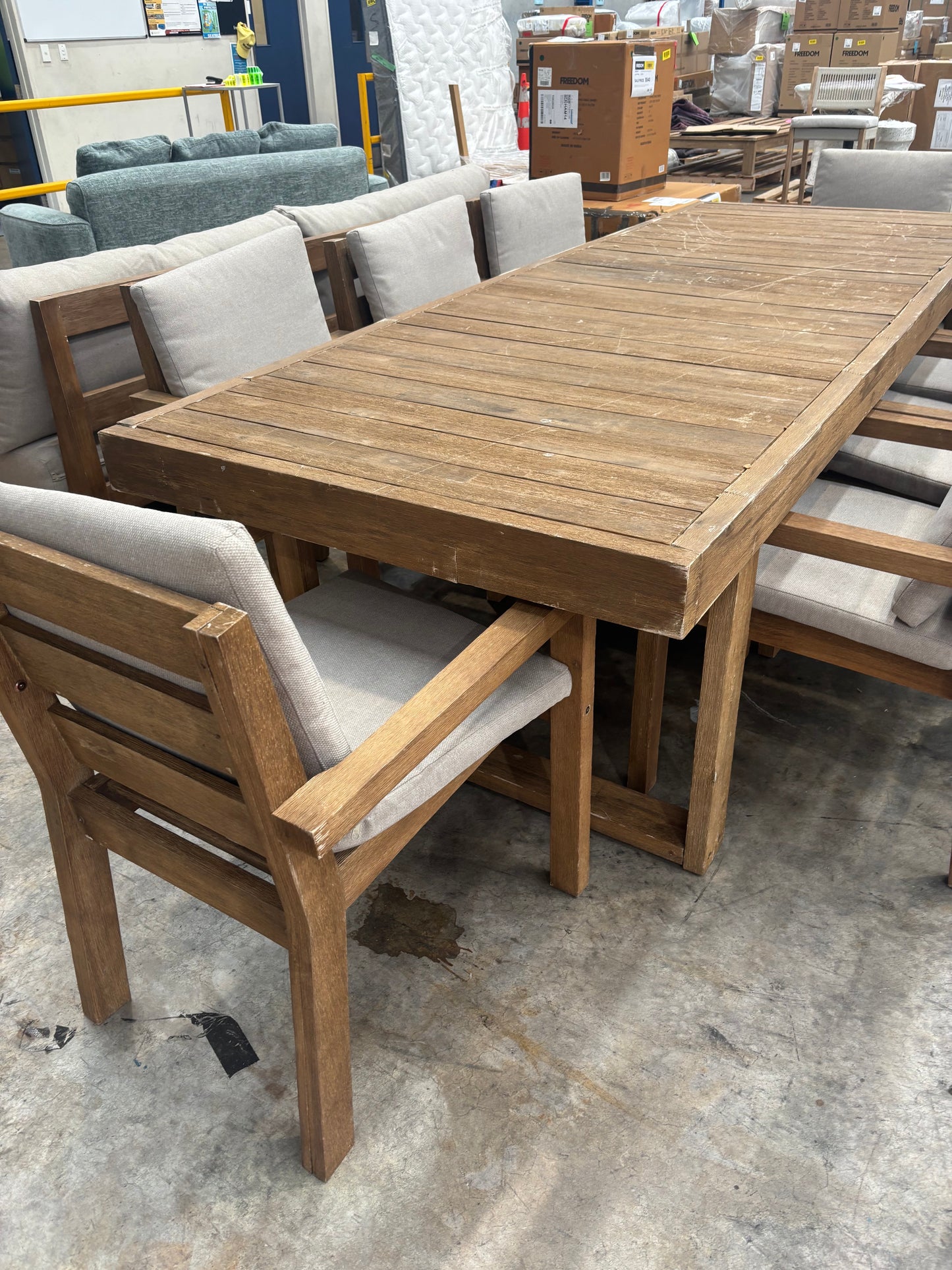 NZ CLZ20218 Cannes Outdoor Dining Acacia Natural MKII 9pc Set