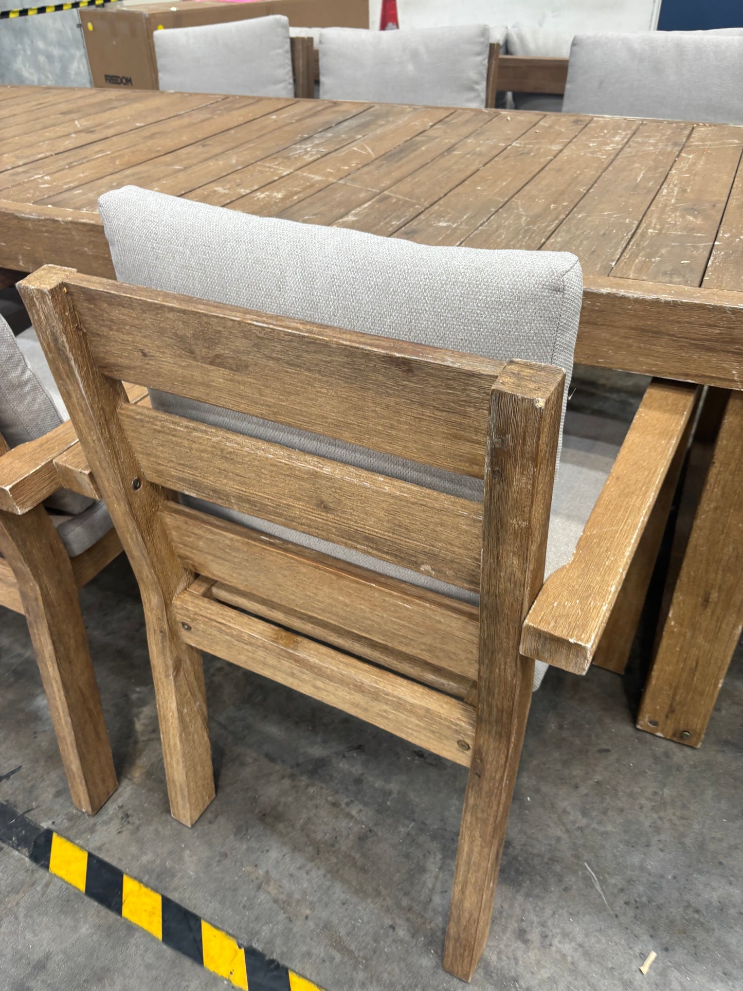 NZ CLZ20218 Cannes Outdoor Dining Acacia Natural MKII 9pc Set