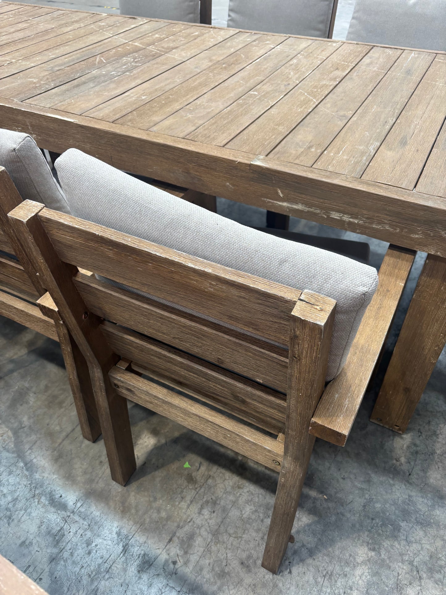 NZ CLZ20218 Cannes Outdoor Dining Acacia Natural MKII 9pc Set