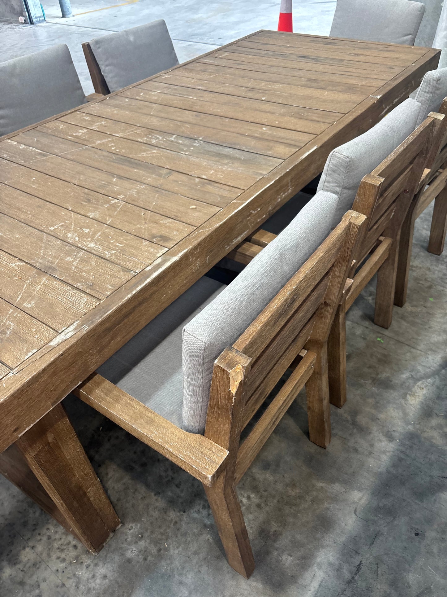 NZ CLZ20218 Cannes Outdoor Dining Acacia Natural MKII 9pc Set