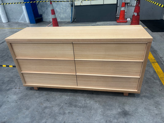 NZ PRZ20096 Mornington Dresser 6 Drawer Natural