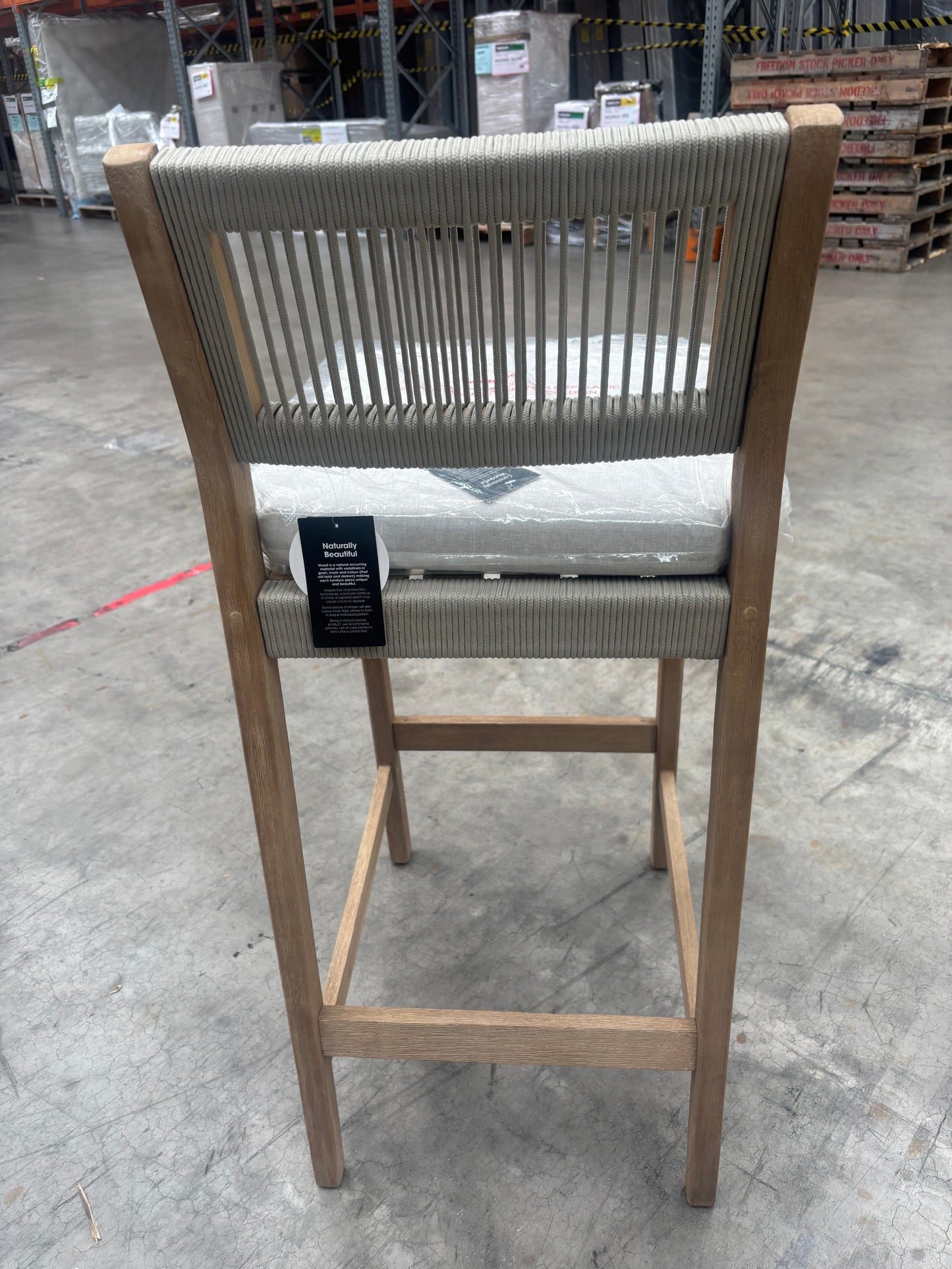 NZ PRZ20106 Le Vent Outdoor Bar Stool - Armless Acacia Natural