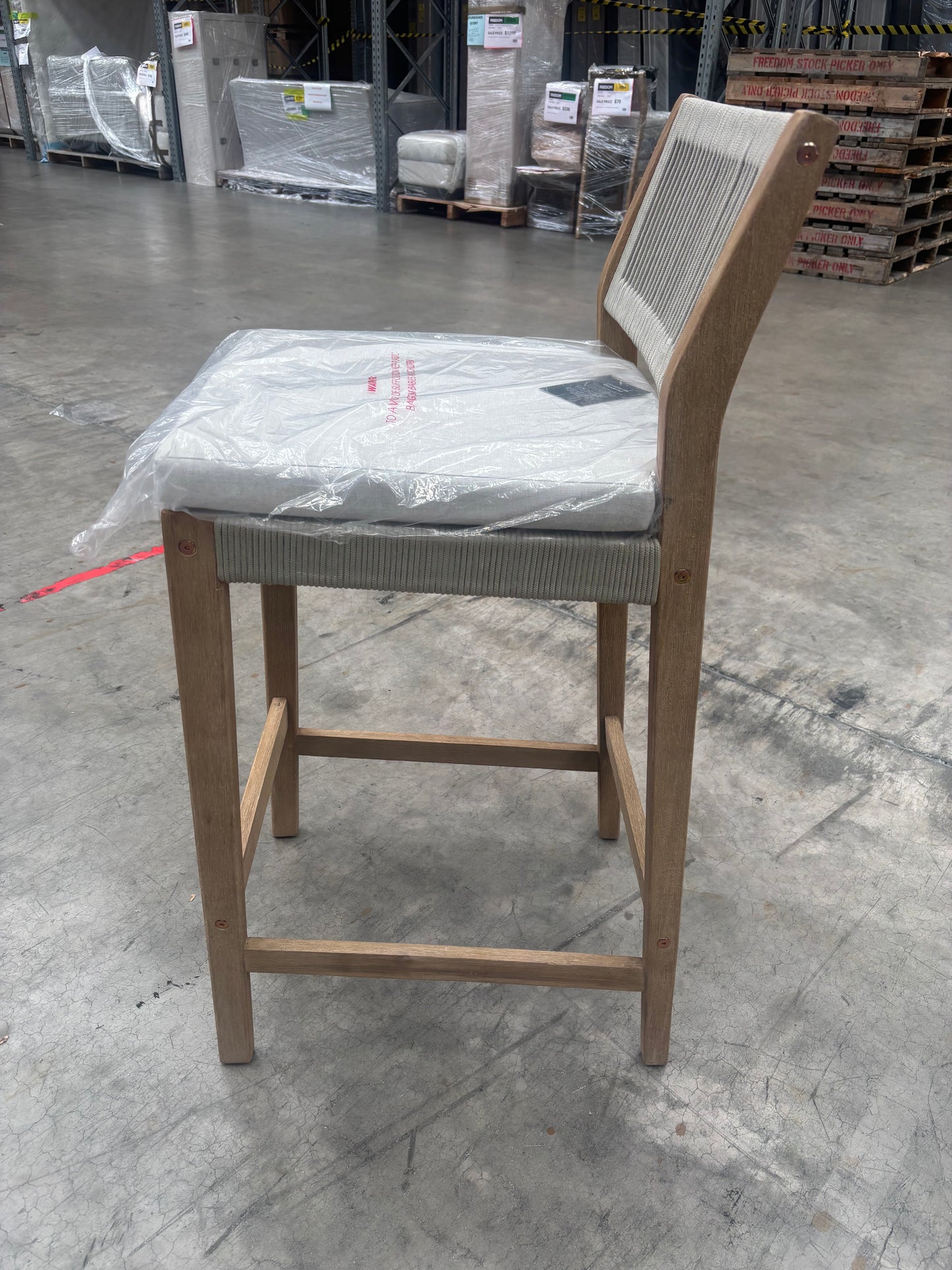 NZ PRZ20106 Le Vent Outdoor Bar Stool - Armless Acacia Natural