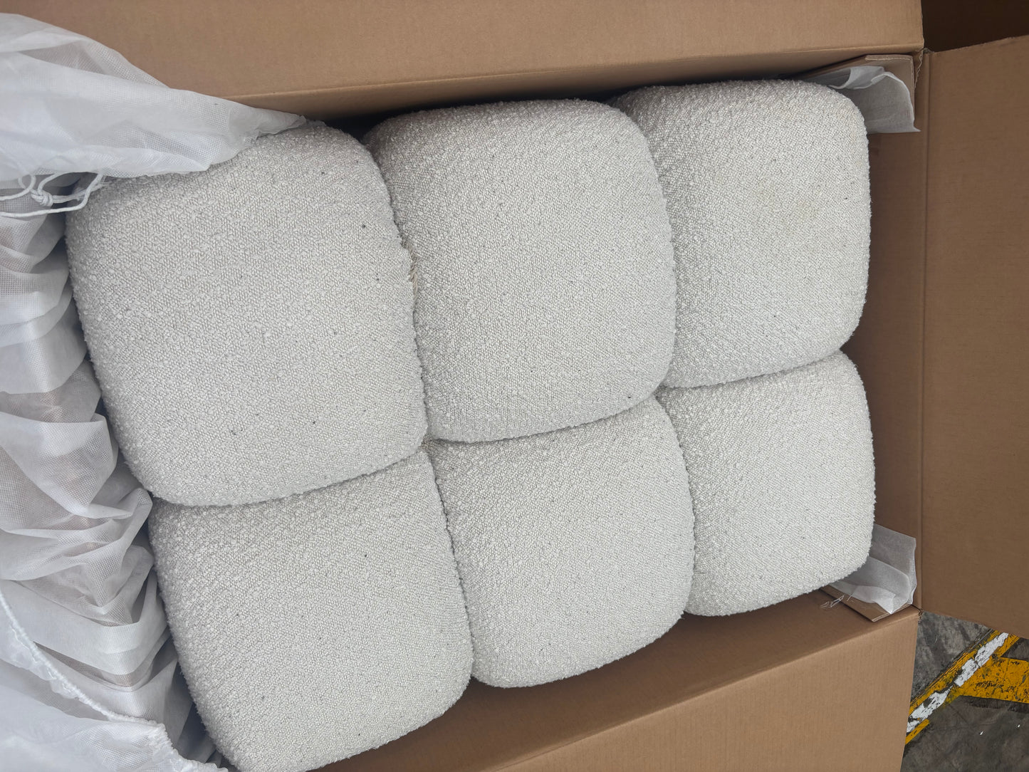 NZ CLZ20265 Aero Ottoman Jacquard Boucle Cream