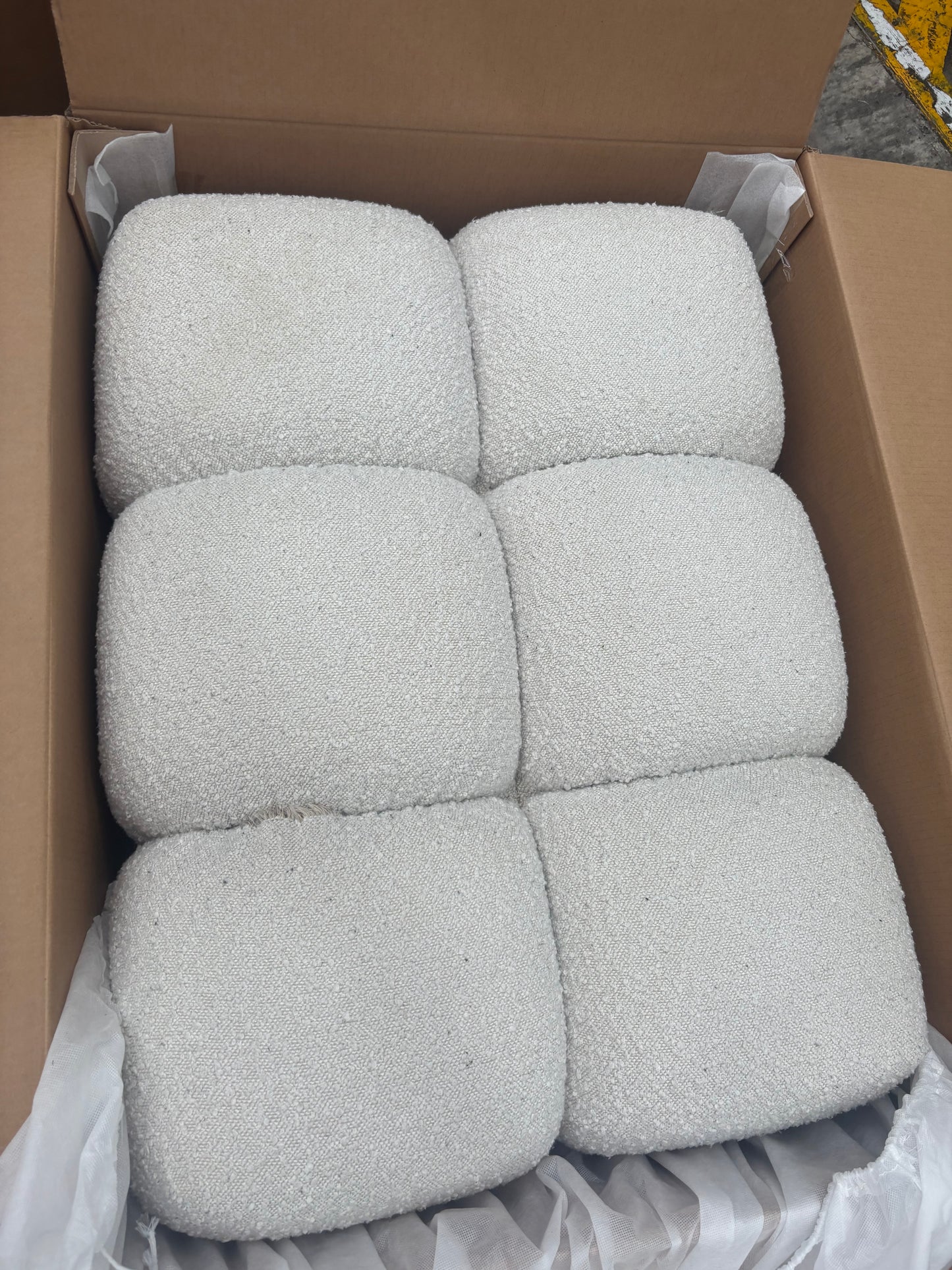 NZ CLZ20265 Aero Ottoman Jacquard Boucle Cream